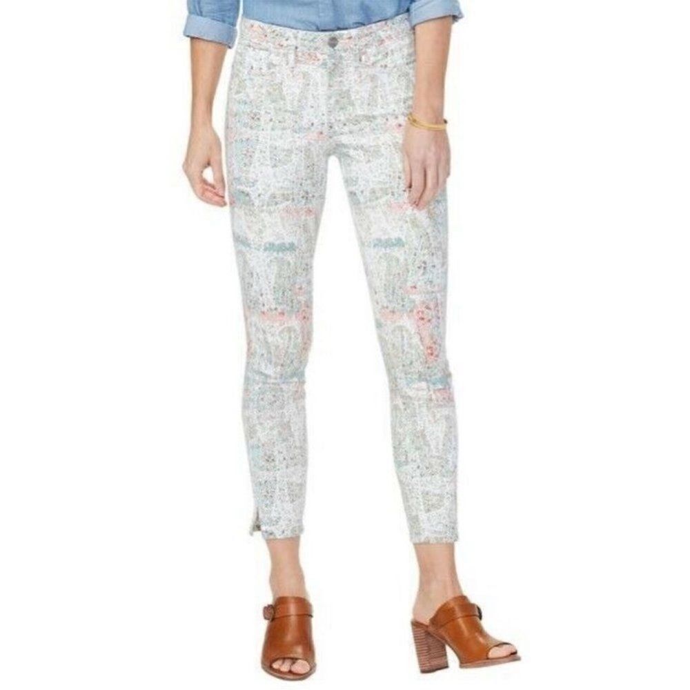 NEW NYDJ Ami Ankle Skinny Jeans Paisley Size 10